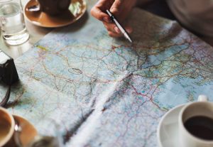 work remotely, map, choice